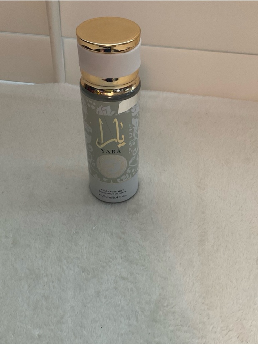 Yara Fragrance Mist - Light Gray with Gold Cap